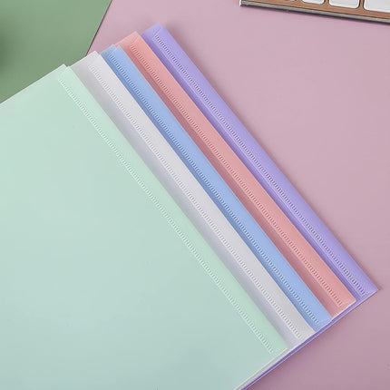 10 pieces of A4 plastic envelope folders, transparent envelopes with press studs, A4 folders with label pockets for school, homework and office, 5 colours.