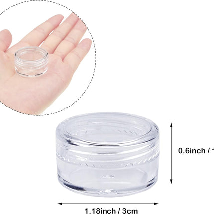 12 travel cosmetic jars, 5 ml cream, make-up monsters, containers with lids for women, glitter nail art, storage bottles.