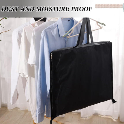 Long garment bags, dustproof clothing covers, moth-resistant clothing bags, wedding dress bags, foldable long coat bags, suitable for storing coats, shirts, suits and jackets (black).