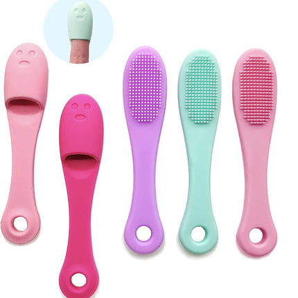 Gentle silicone facial cleansing brush - Manual facial cleansing brush - Soft and effective cleansing and massage - 5-pack.