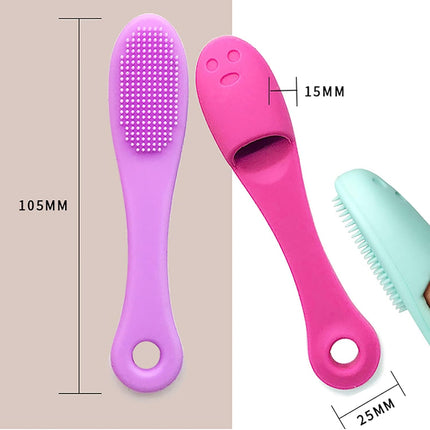 Gentle silicone facial cleansing brush - Manual facial cleansing brush - Soft and effective cleansing and massage - 5-pack.