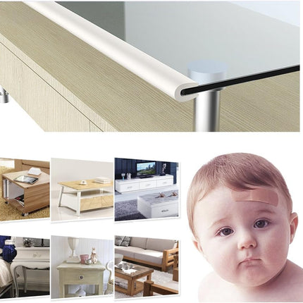 Edge protection strips, 2M * 2 rolls foam safety strips, anti-bump strips for kids, thickened soft protection strips, corner protectors for babies, children and toddlers - cream white.