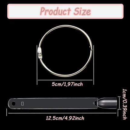 100 transparent nail sticks in fan shape, nail polish sticks, nail display sticks, transparent plastic pointed color sticks with metal ring for salons and beginners.