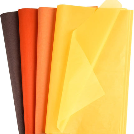 60 sheets of tissue paper autumn wrapping paper bulk multicoloured craft paper crafts for Thanksgiving harvest birthday party do-it-yourself and craft decoration.