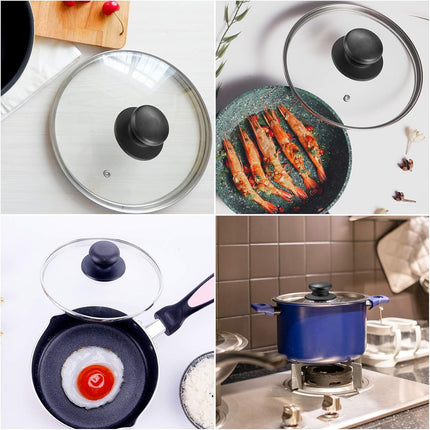 Set of 4 lid knobs, universal replacement lid knob, handle for kitchen cookware, round bakelite handle.