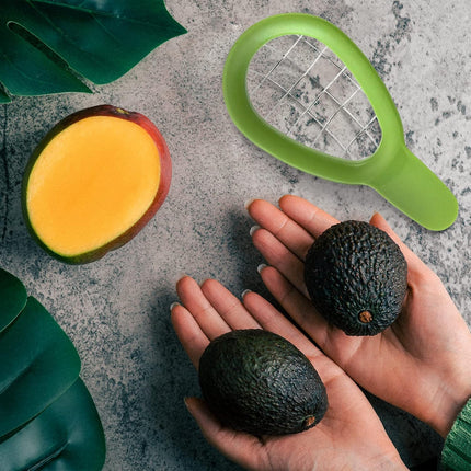 Avocado splitting tool - Stainless steel, dishwasher safe, portable fruit tool - For splitting avocados, kiwis, avocados and similar fruit.