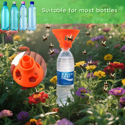 Reusable wasp trap - For hunting wasps, bees, bumblebees and insects - Orchards, farms, gardens, patios, yards - Reduce garden wasp problems.