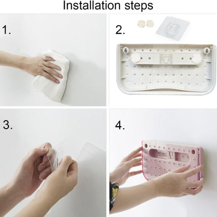 Shoe rack - 4 pieces - Grey - Foldable - Wall-mounted shoe rack - Foldable shoe rack - Punch-Free - Simple shoe rack - Plastic.