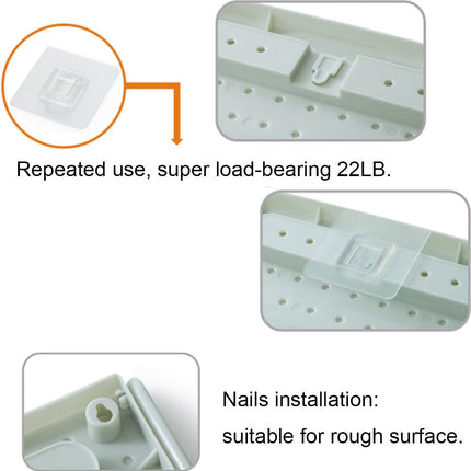 Shoe rack - 4 pieces - Grey - Foldable - Wall-mounted shoe rack - Foldable shoe rack - Punch-Free - Simple shoe rack - Plastic.