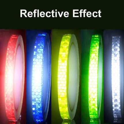 Reflective tape - 5 colours - Night safety - Reflective warning stickers - Waterproof - Outdoor - Reflective tape for bike wheels - Suitable for bikes, trailers and motorcycles.