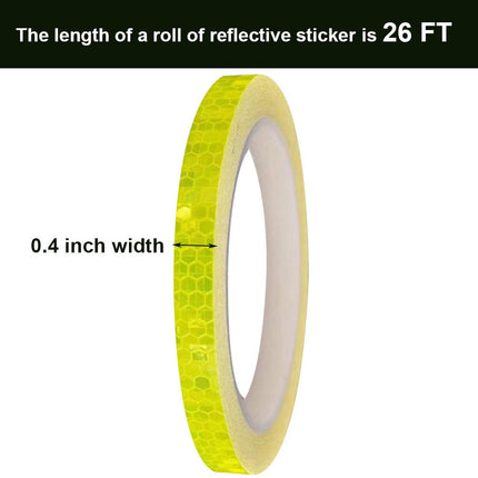 Reflective tape - 5 colours - Night safety - Reflective warning stickers - Waterproof - Outdoor - Reflective tape for bike wheels - Suitable for bikes, trailers and motorcycles.