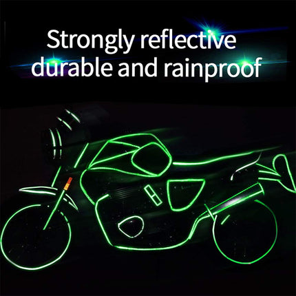 Reflective tape - 5 colours - Night safety - Reflective warning stickers - Waterproof - Outdoor - Reflective tape for bike wheels - Suitable for bikes, trailers and motorcycles.