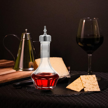 50 ml glass bitter bottle with stopper - Professional cocktail tools, cocktail mixing supplies - for bartenders and home bars - for home bars - Silver.