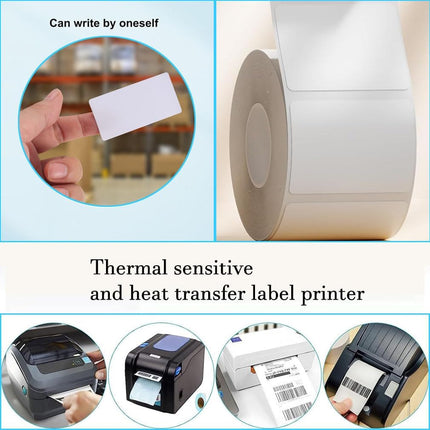 1000 stickers on a roll - food labels - self-adhesive  -  labels 60 × 30 mm - white - removable. Suitable for frozen products - kitchens - supermarkets - office supplies - refrigerators - laboratory refrigerators - jam - spices..