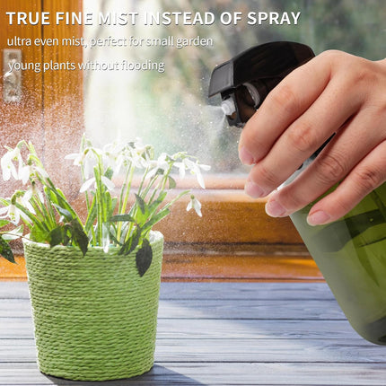 Cleaning spray bottle, hair spray bottle, plant sprayer, durable trigger, refillable, clear plastic, 2x 500ml (3 spray heads) empty garden sprayer, hair sprayer.