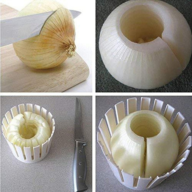 Onion flower cutter - Onion cutter - Potato, tomato, apple, orange blossom cutter - Fruit and vegetable cutter - Kitchen chopper.