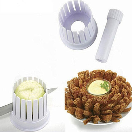 Onion flower cutter - Onion cutter - Potato, tomato, apple, orange blossom cutter - Fruit and vegetable cutter - Kitchen chopper.