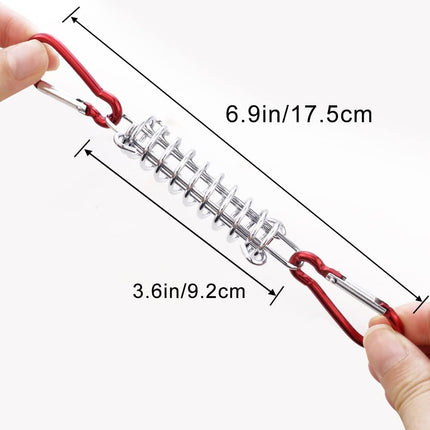 Veergesp-5-pack tent pegs - Red - Camping tent carabiner hook - Heavy metal - Awning accessory - For canvas tents.