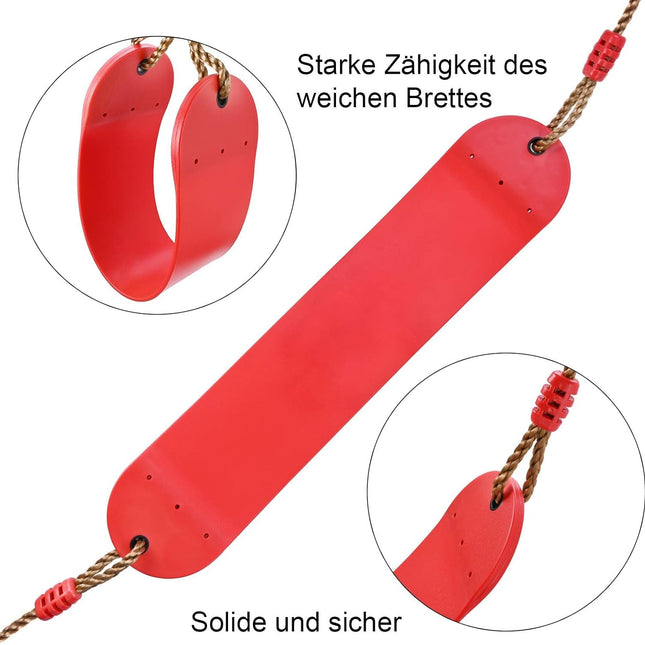 Soft swing - Kids - Soft outdoor swing - Obstacle course - Sling swing - EVA - Soft plank swing - Kids' entertainment and fitness.