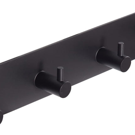 Black self-adhesive towel hooks - Bathroom on the wall - No drilling required - Specifically for shower areas - Heavy-duty wall hooks, self-adhesive towel rails - adhesive wall hooks - Stainless steel self-adhesive hooks - Suitable for kitchens-doors-keys.