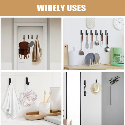 Strong adhesive hooks - 6 pack - suitable for hanging coats, bathrobes, towels and other items. Can also be installed in the shower to hang loofahs, towels, cloths, hats and other things..