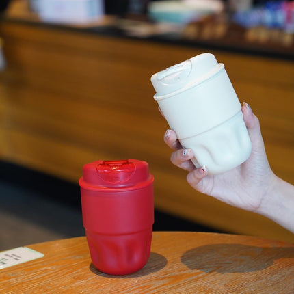 Insulated coffee mug - stainless steel travel cup - 12oz vacuum insulated mug - leak-proof with lid - suitable for hot and cold drinks - ideal for sport, office and outdoor activities (white).