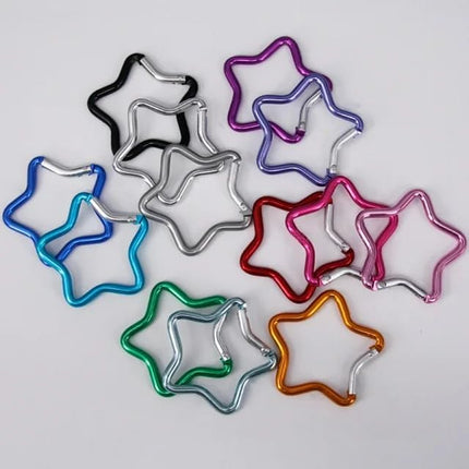 Carabiner Hooks - 10 pieces - Multicolour - Climbing Hook Clips - Camping Accessory Clips - Outdoor - Hiking - Carabiner Hooks - Quick Draw.