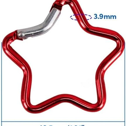 Carabiner Hooks - 10 pieces - Multicolour - Climbing Hook Clips - Camping Accessory Clips - Outdoor - Hiking - Carabiner Hooks - Quick Draw.