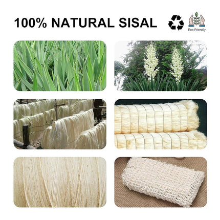 Soap Bags - Natural Sisal - Mesh Bags for Storing Soap - Plastic-Free - Exfoliating - Soap-Lathering - Dry Soap Holder - Shower (4 pieces).
