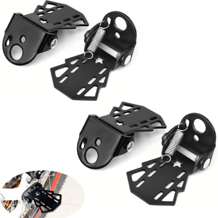 4-pack Mini Bike Rear Pedals - Foldable - Suitable for Mountain Bikes - Kids' Bikes - Rear Pedals - Metal Plates - Bike Pedal Accessories.