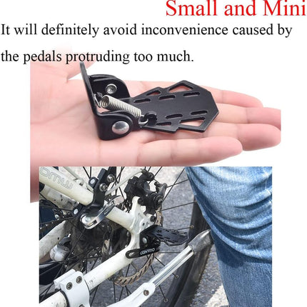 4-pack Mini Bike Rear Pedals - Foldable - Suitable for Mountain Bikes - Kids' Bikes - Rear Pedals - Metal Plates - Bike Pedal Accessories.