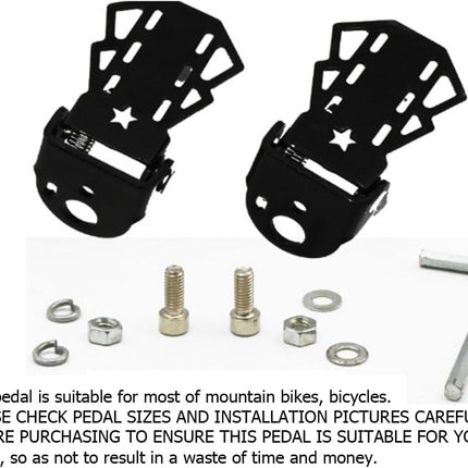 4-pack Mini Bike Rear Pedals - Foldable - Suitable for Mountain Bikes - Kids' Bikes - Rear Pedals - Metal Plates - Bike Pedal Accessories.