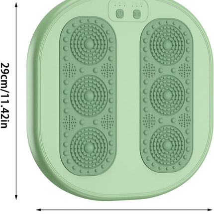 Foot warming cushion - Electric foot warming cushion - Foot warmer - 3 temperature settings - Built-in 6 manual massage heads - Suitable for home, office and dormitories - Warming cushions (green).