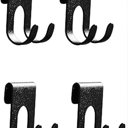 Suction hooks without drilling for hanging bath sponges, towels and razor holders for the bathroom, office, kitchen utensil holder, bathroom, kitchen knives - 4-pack - black..