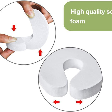 [6-pack -1.5 cm] Door wedge lock, child door safety lock, baby safe door stopper, protect children's fingers with soft foam protection, prevent finger pinching injuries, child or pet cannot be locked in the room.