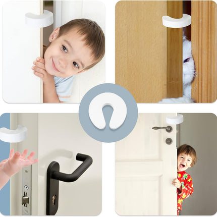 [6-pack -1.5 cm] Door wedge lock, child door safety lock, baby safe door stopper, protect children's fingers with soft foam protection, prevent finger pinching injuries, child or pet cannot be locked in the room.