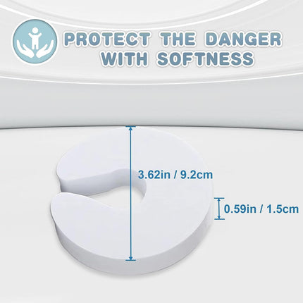 [6-pack -1.5 cm] Door wedge lock, child door safety lock, baby safe door stopper, protect children's fingers with soft foam protection, prevent finger pinching injuries, child or pet cannot be locked in the room.