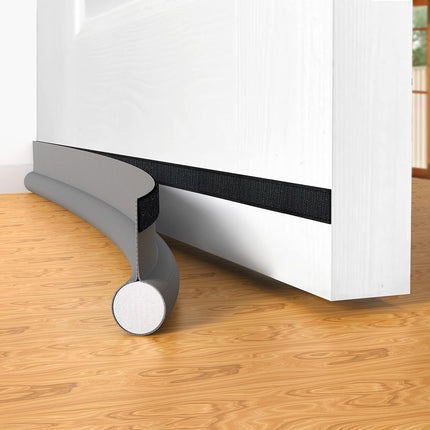 Door stopper, draft excluder, draft strip, 37 inch, cuttable, draft seal, insulator, sound insulation, heat insulation, insulation, insect repellent, suitable for indoor and outdoor doors, 1 pack, grey.