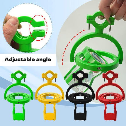 3D Gyro Scoop Cup Holder for Motorcycles - Overloop-resistant Self-balancing Cup Holder, 360° Rotatable Clip-on Cup Holder - Suitable for Tractors, Trucks and Boats (Red - 2-pack).