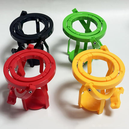 3D Gyro Scoop Cup Holder for Motorcycles - Overloop-resistant Self-balancing Cup Holder, 360° Rotatable Clip-on Cup Holder - Suitable for Tractors, Trucks and Boats (Red - 2-pack).