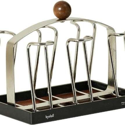 Stainless steel holder - sturdy and dries quickly - removable drip tray - suitable for coffee cups/glasses/mugs - ideal for the kitchen/dining table/café..