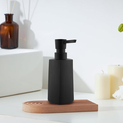 Soap Dispenser - Black Soap Dispenser for Detergent - Kitchen Soap Dispenser - With Press Dispenser - Suitable for Countertops - Bathroom and Kitchen (2 pieces - Black).