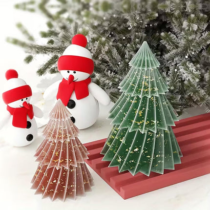 Set of two silicone Christmas tree candle molds - Christmas candle mold - DIY 3D silicone mold - silicone casting mold - suitable for making candles - making handmade soap - DIY crafts - Christmas decoration.