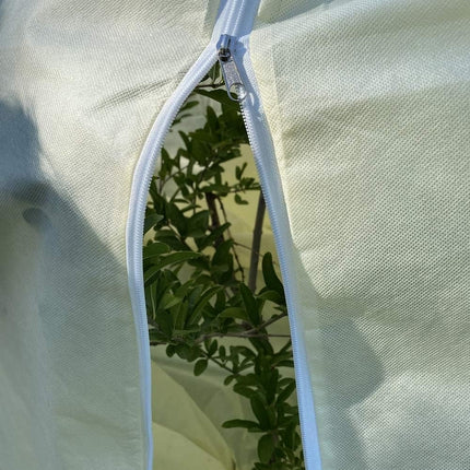Winter protection shoes for potted plants against frost (2 sets) - 80x120 cm - Winter tent for plants with zip - Suitable for olive trees, palm trees, etc. - Tear-resistant, breathable, washable, UV-resistant - Beige.