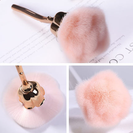 Cleaning Brush - Pink Rose Soft Brush - Suitable for acrylic nail art, manicures, cleaning fabric and can also be used for cutting nails and cleaning makeup brushes, etc. (Pink).