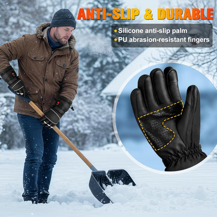Gloves - Warm winter gloves - Rechargeable heated gloves - 3 heating settings, 360° heating - Touchscreen, waterproof/windproof - Winter ski/cycling/hiking gloves (unisex).