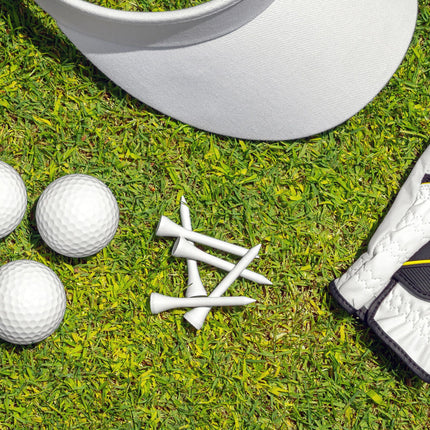 Golf Tees - Wit - Wooden - 50 Pins.