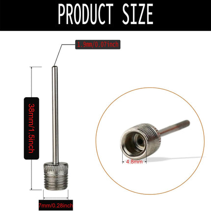Ball pump needles - 3-pack - Durable stainless steel needles - Ball pump needles - Pump needles for football, basketball, volleyball and all sports balls.