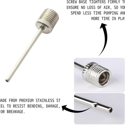 Ball pump needles - 3-pack - Durable stainless steel needles - Ball pump needles - Pump needles for football, basketball, volleyball and all sports balls.