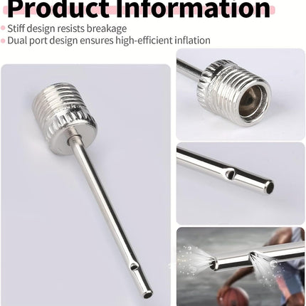 Ball pump needles - 3-pack - Durable stainless steel needles - Ball pump needles - Pump needles for football, basketball, volleyball and all sports balls.